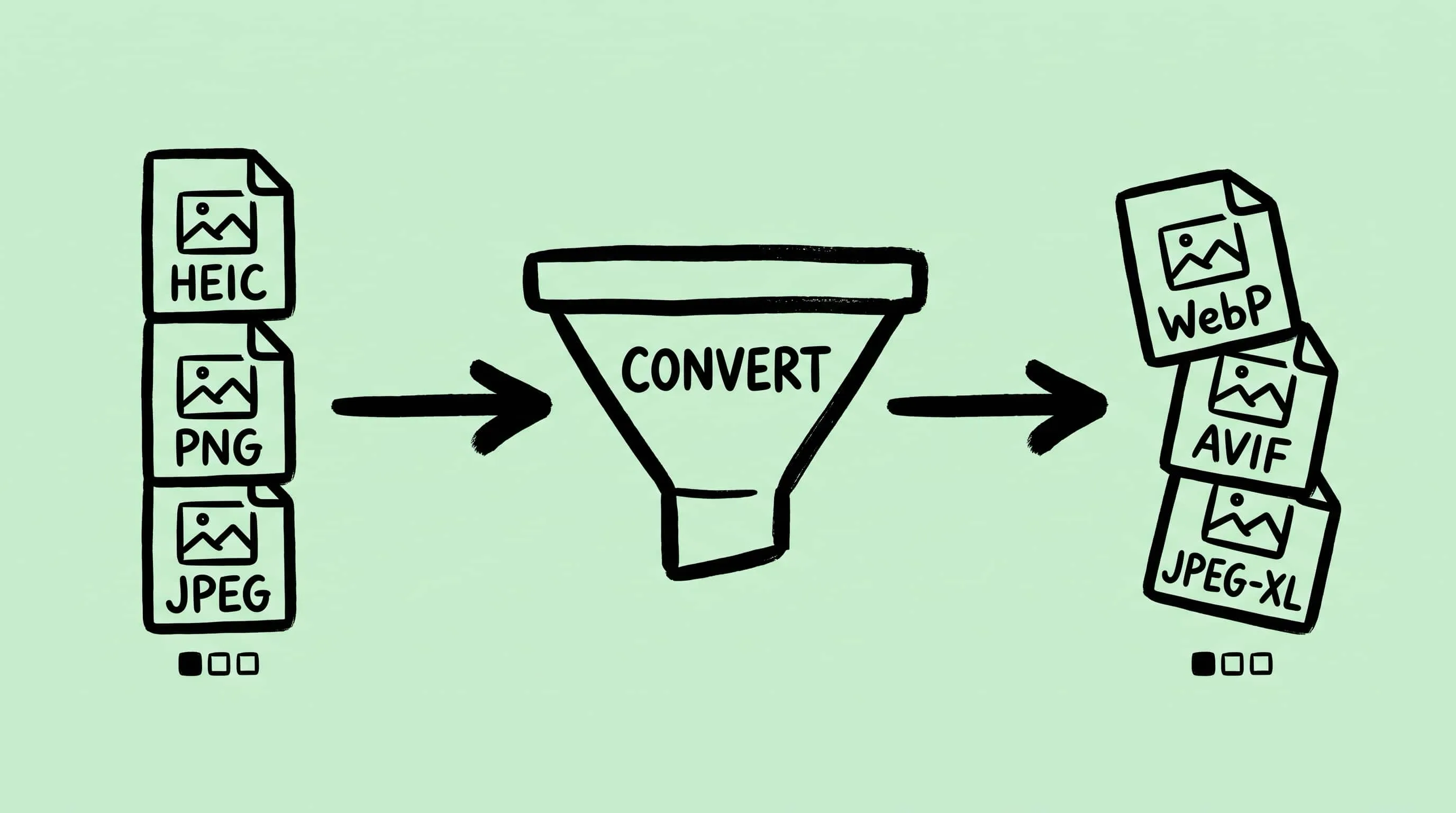 How to convert image format on Mac — batch convert JPEG, PNG, WebP, HEIC, AVIF, and JPEG-XL with Preview, Automator, sips, and Zipic