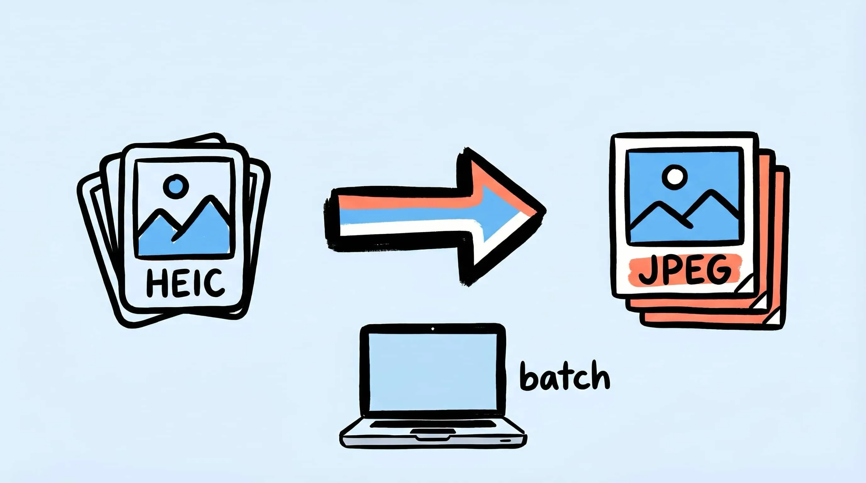 Zipic HEIC to JPEG converter on Mac showing JPEG output format and converted photo results