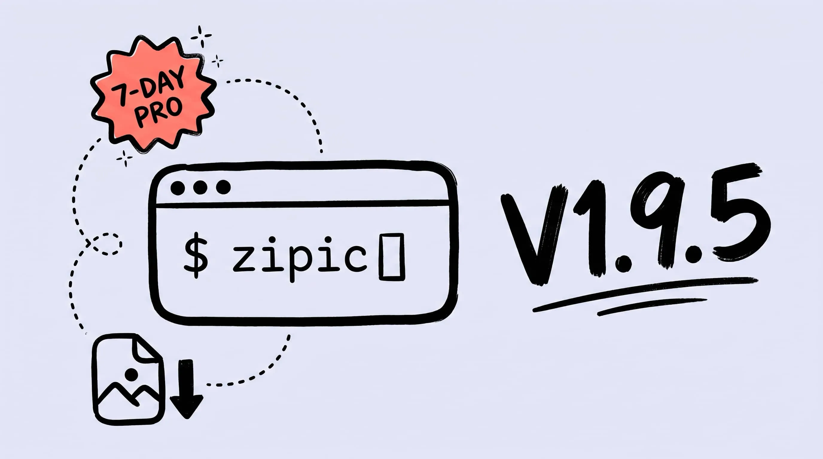Zipic V1.9.5 release — 7-day Pro free trial and the new zipic command-line tool